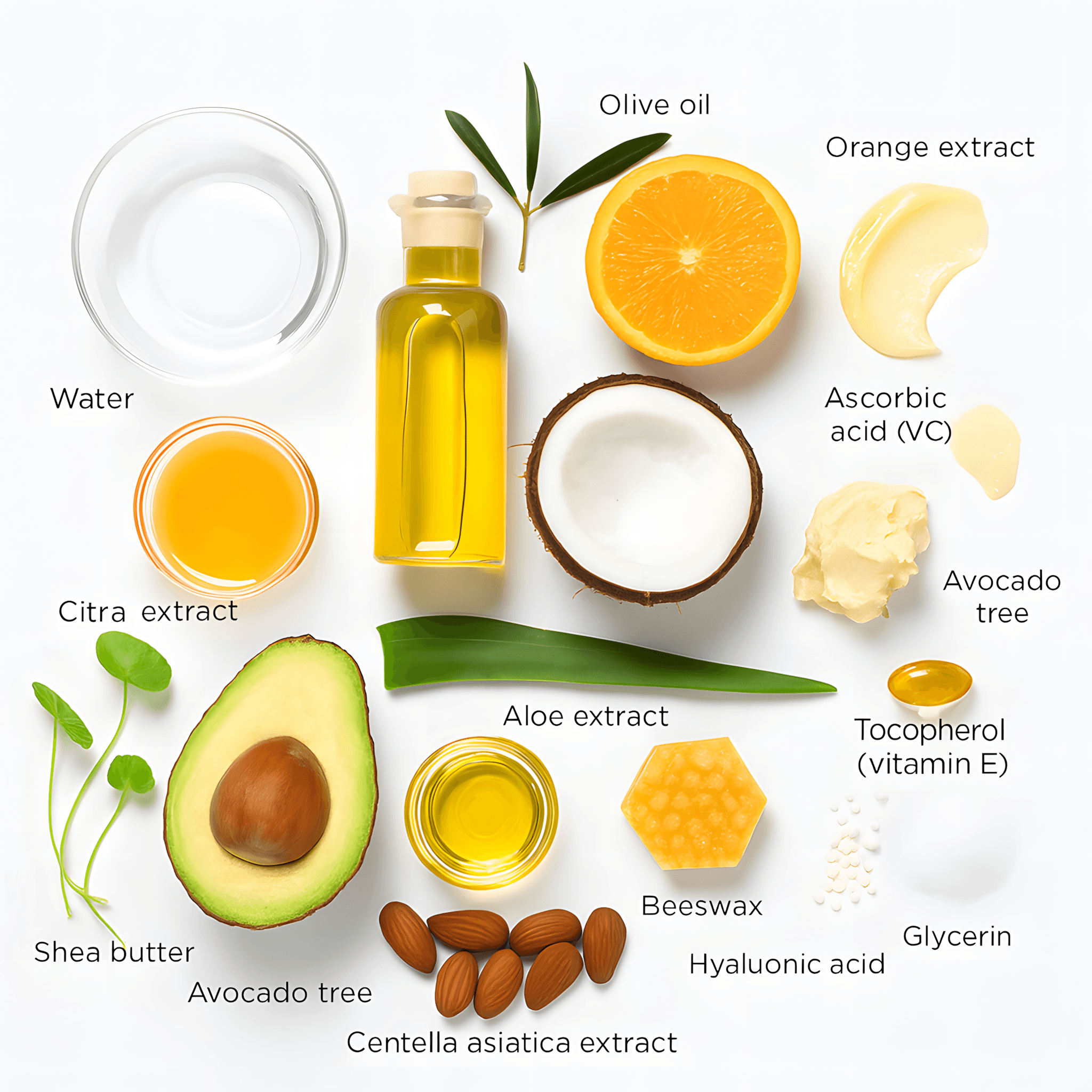 Clean minimal skincare composition