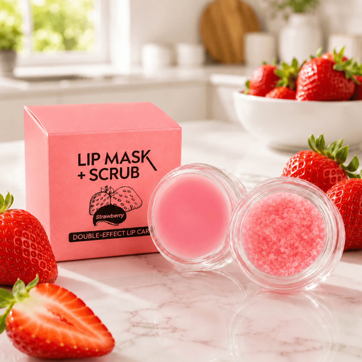 Strawberry Lip Mask/Scrub 2-in-1